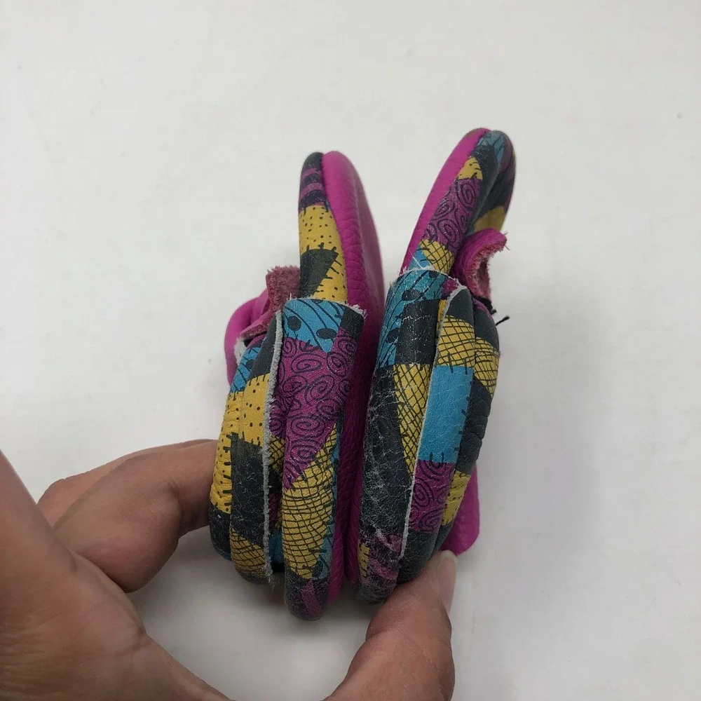 Freshly Picked Patchwork Sally Moccasins Baby 2 Infant Pink Disney  Leather
